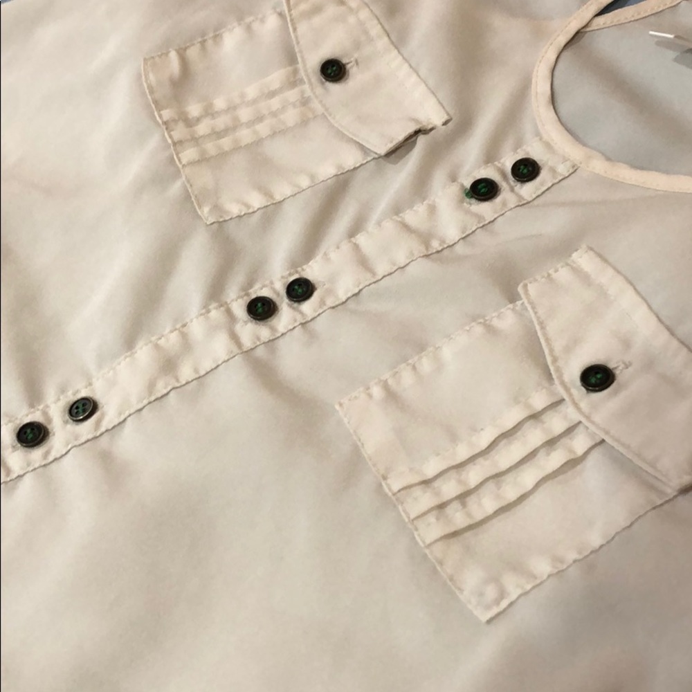 Cream Racerback Tank - Picture 2 of 2